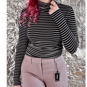 american apparel striped turtleneck